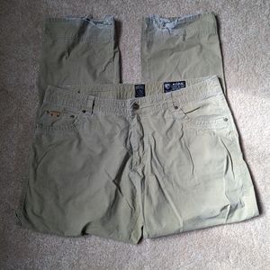 Kuhl Distressed Revolvr Beige Vintage Patina Dye Hiking Outdoor Pants 40x31